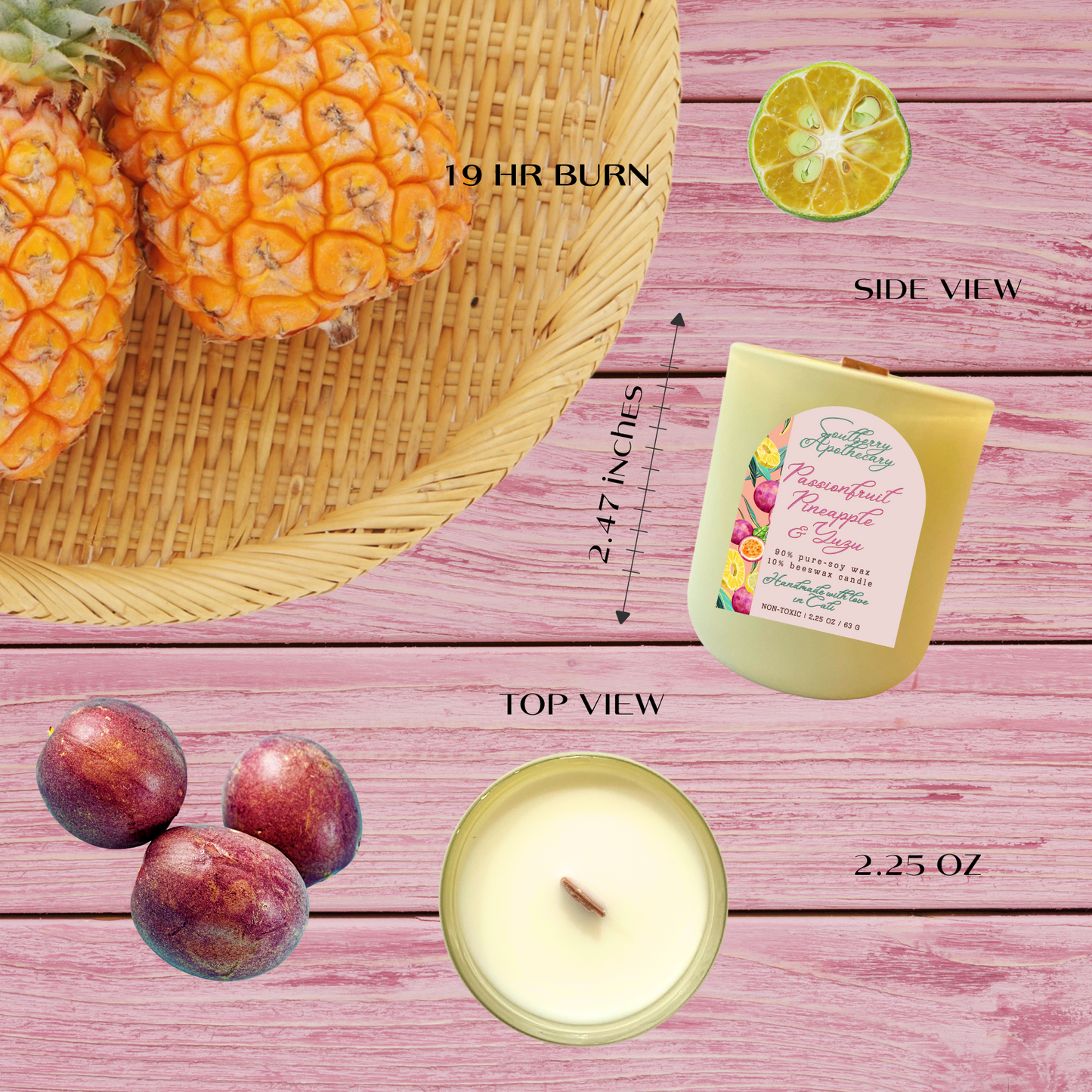 Sweet Harvest MINI Candle Series | Non-Toxic LUXE Pure Beeswax & Soy Wax Travel Candle