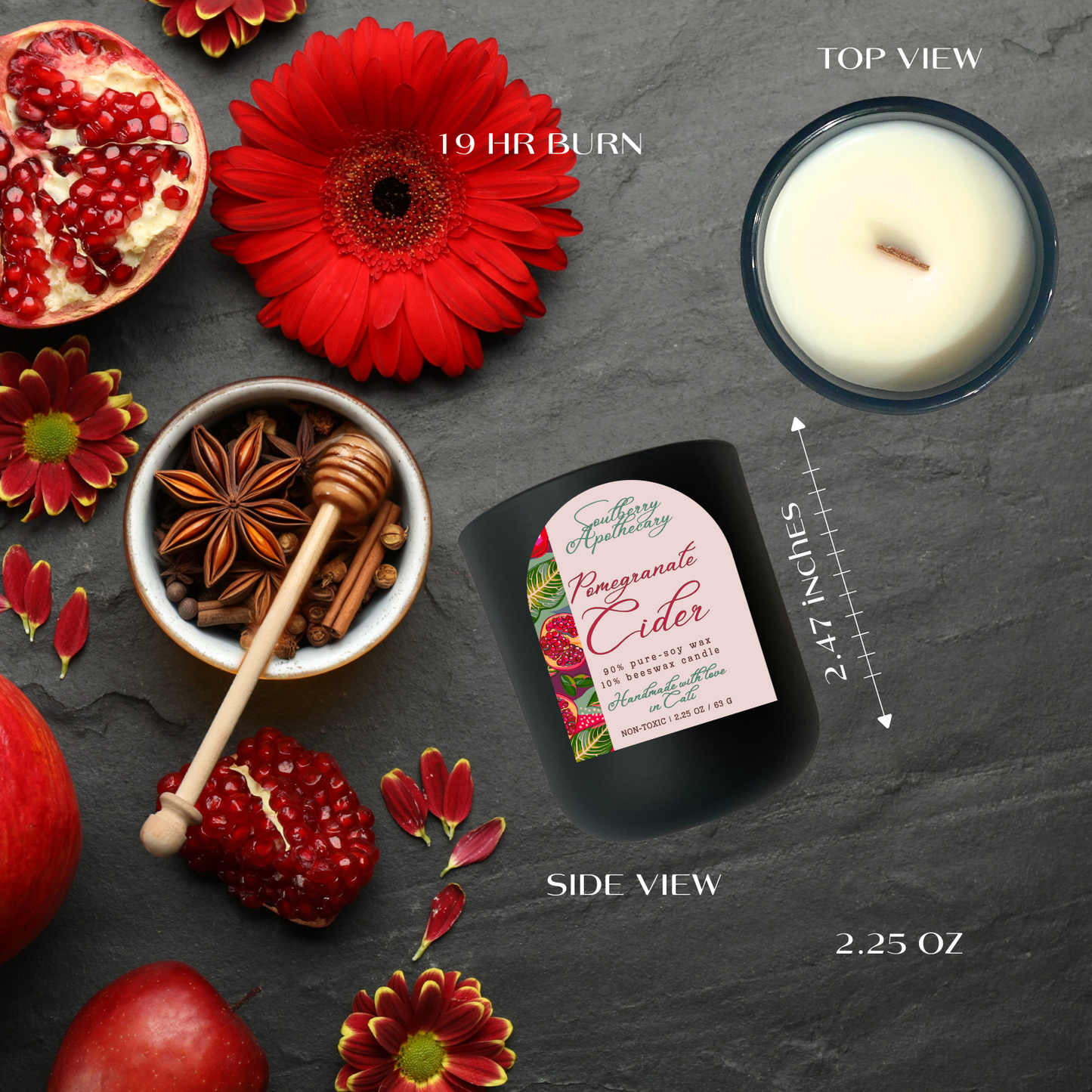 Sweet Harvest MINI Candle Series | Non-Toxic LUXE Pure Beeswax & Soy Wax Travel Candle
