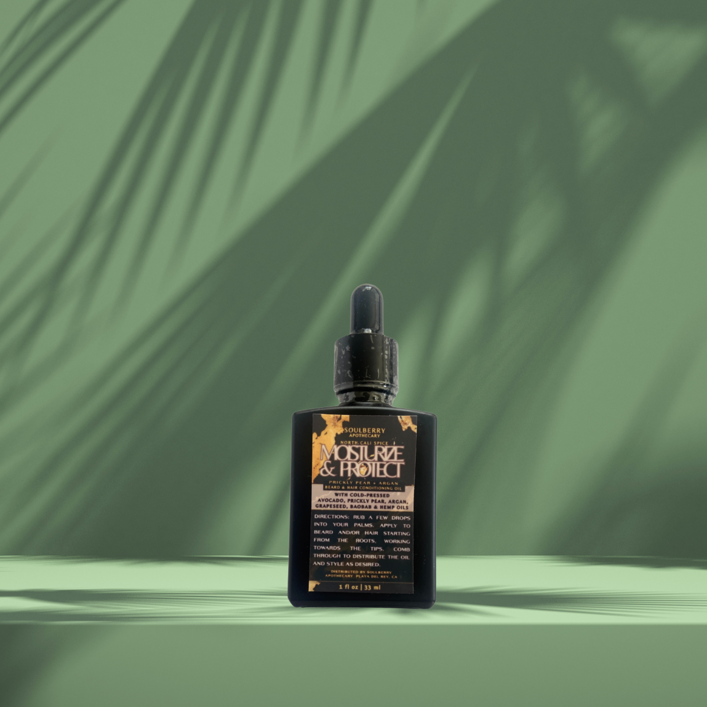 MOISTURIZE & PROTECT | Gently-Spiced | Prickly Pear + Argan Beard & Hair CONDITIONING Oil | with Cold-Pressed Avocado, Prickly Pear, Argan, Grapeseed, Baobab & Hemp Oils
