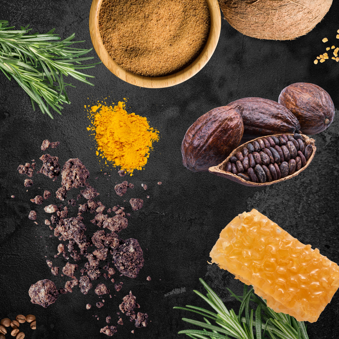 COMING BACK SOON...NEW FORMULATION SOULBERRY BLACK | AFRICAN BLACK SOAP Face Scrub Crumble | with Coconut Sugar, Fenugreek & Rosemary Oils