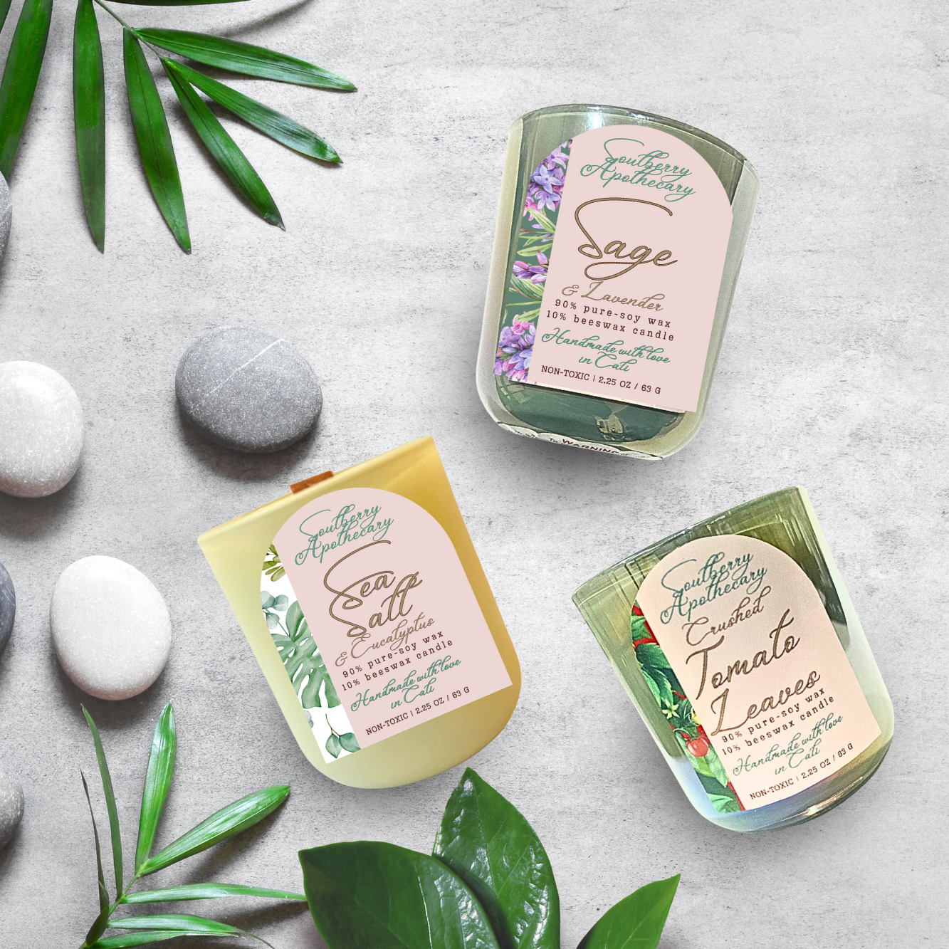 Echoes of Calm MINI Candle Series | Non-Toxic LUXE Pure Beeswax & Soy Wax Travel Candle