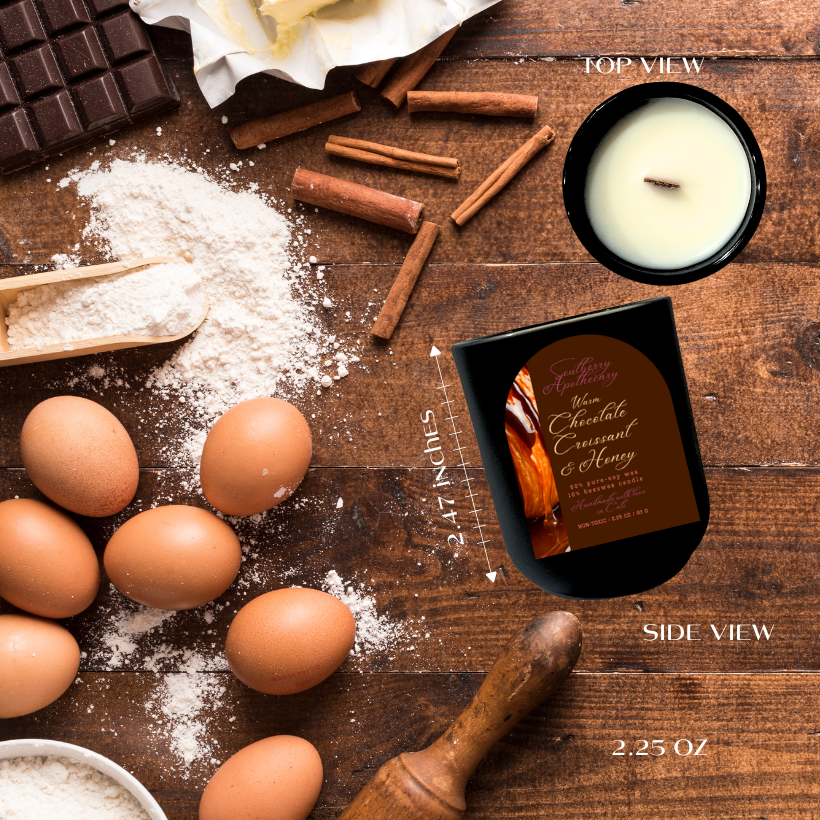 Fresh Baked MINI Candle | Non-Toxic LUXE Pure Beeswax & Soy Wax Travel Candle