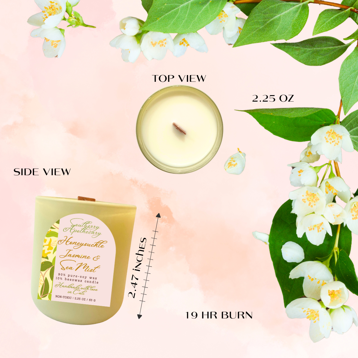 Bloom Where You Are MINI Candle Series | Non-Toxic LUXE Pure Beeswax & Soy Wax Travel Candle