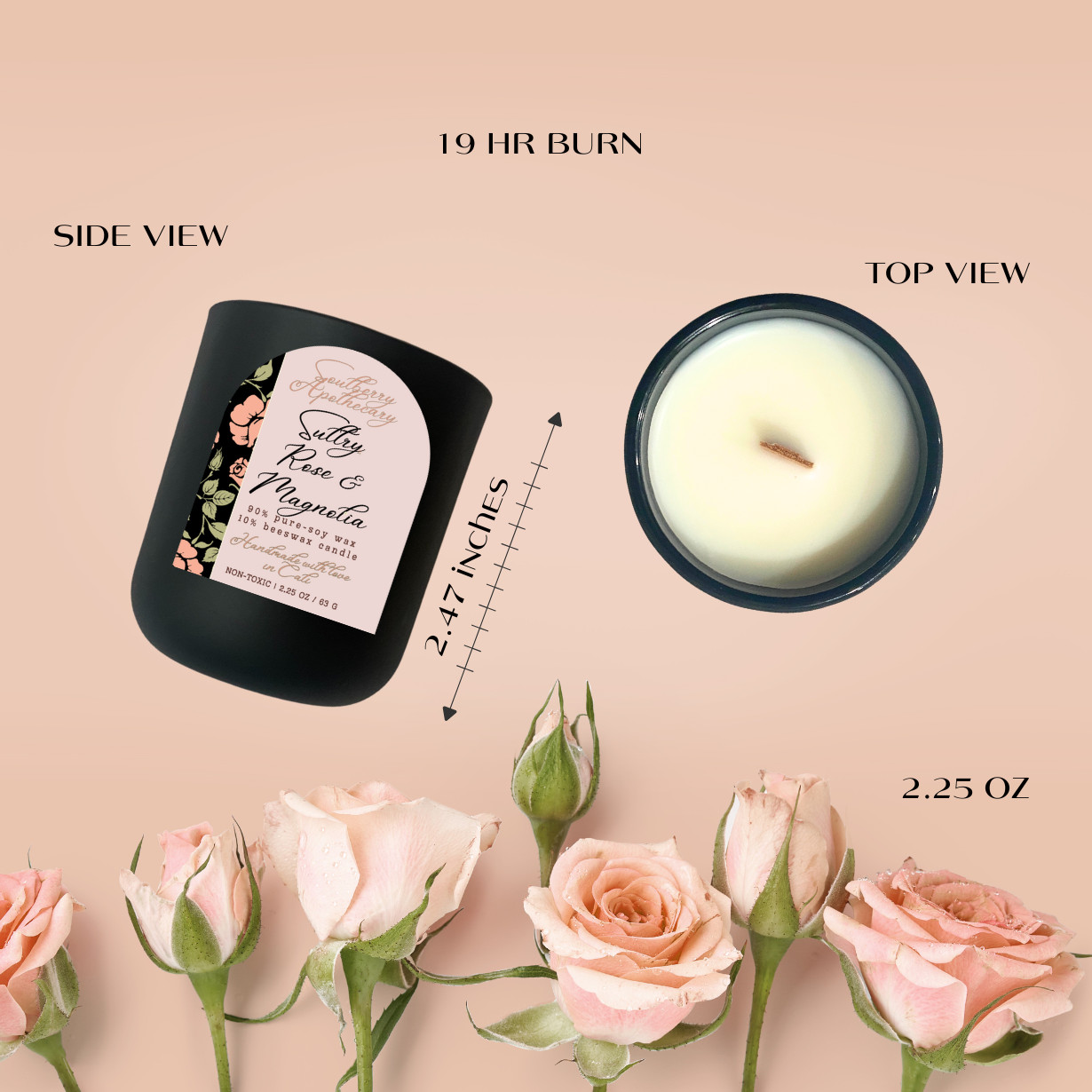Bloom Where You Are MINI Candle Series | Non-Toxic LUXE Pure Beeswax & Soy Wax Travel Candle