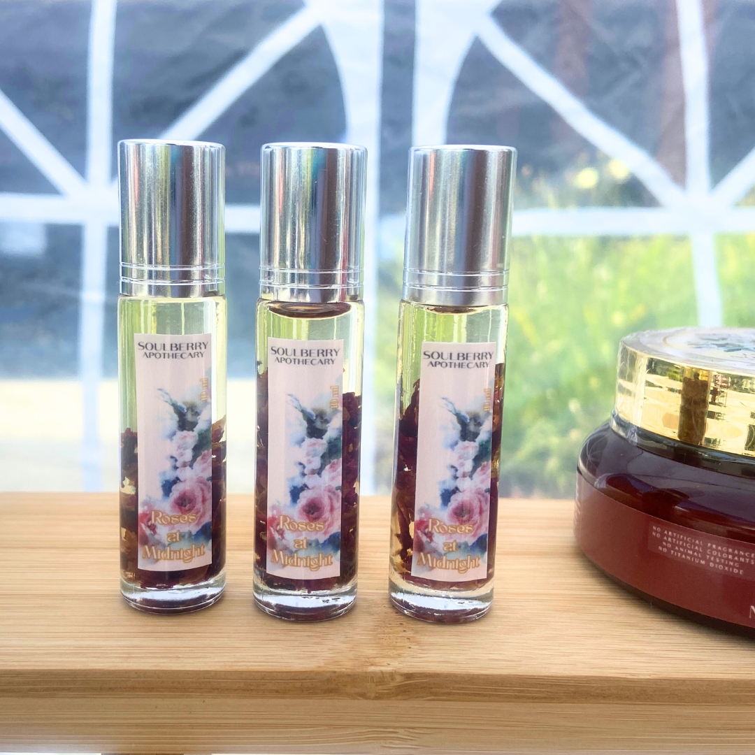 *NEW* Roses at Midnight | BOTANICAL Perfume Oil | with Coconut Oil, Jojoba Oil & *Clean* Fragrance