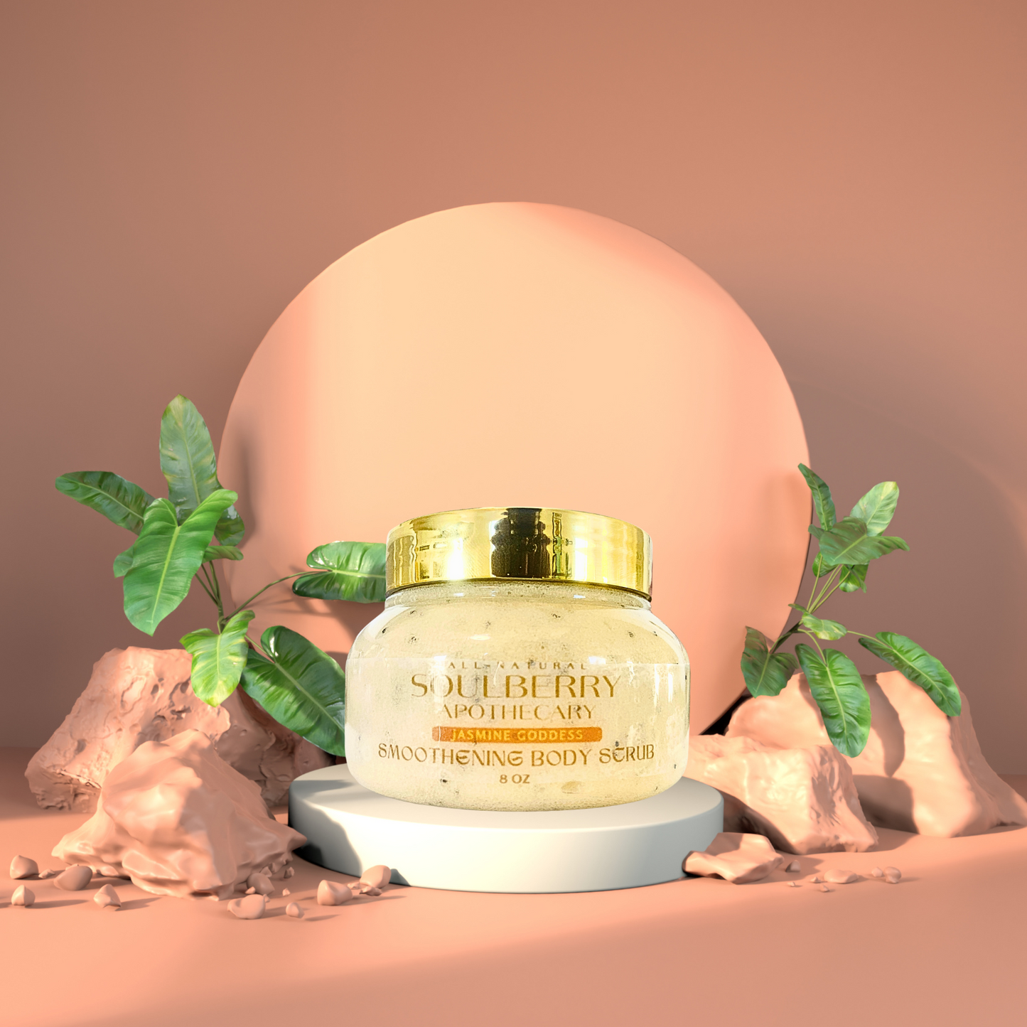 JASMINE GODDESS | Natural SMOOTHENING Sugar Scrub | Ultra-Moisturizing with Shea Butter, Sunflower Oil & Kaolin Clay