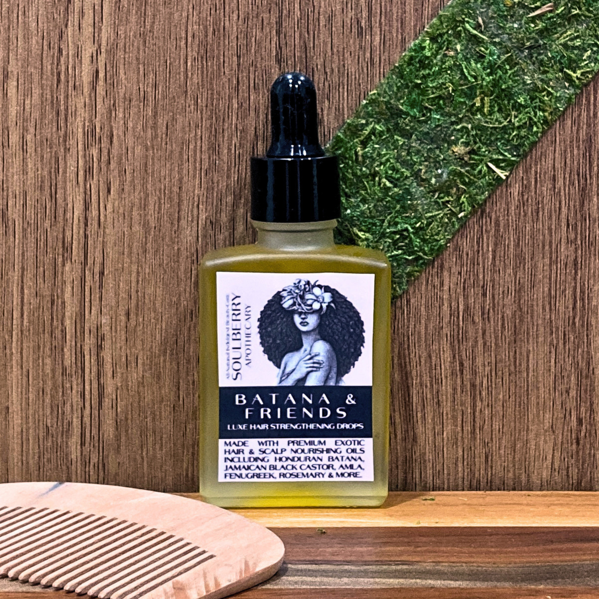 BATANA & FRIENDS | Luxe Hair STRENGTHENING Drops | w Avocado, Jamaican Black Castor, Hunduran Batana,  Amla,  Fenugreek, Rosemary & Mint Oils