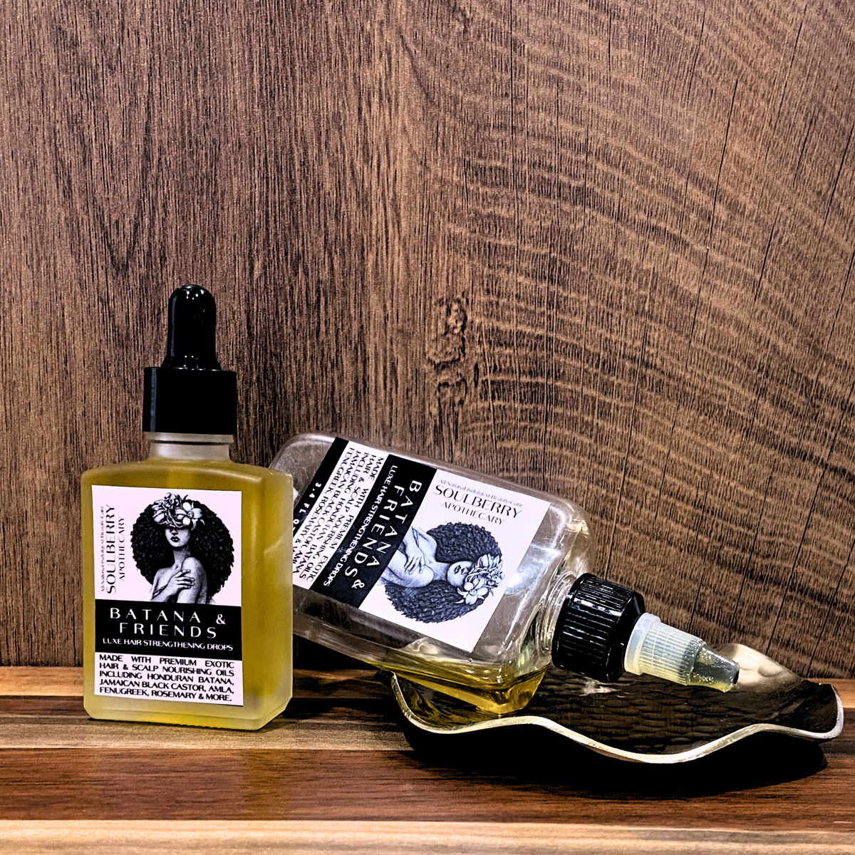 BATANA & FRIENDS | Luxe Hair STRENGTHENING Drops | w Avocado, Jamaican Black Castor, Hunduran Batana,  Amla,  Fenugreek, Rosemary & Mint Oils