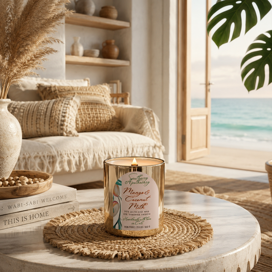 Mango & Coconut Milk | Non-Toxic Beeswax - Soy Wooden Wick Candle