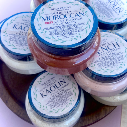 Soulberry Apothecary PUREÍSTA Fragrance-Free Pure Clay Mineral Mask for Sensitive, Normal or Oily Skin