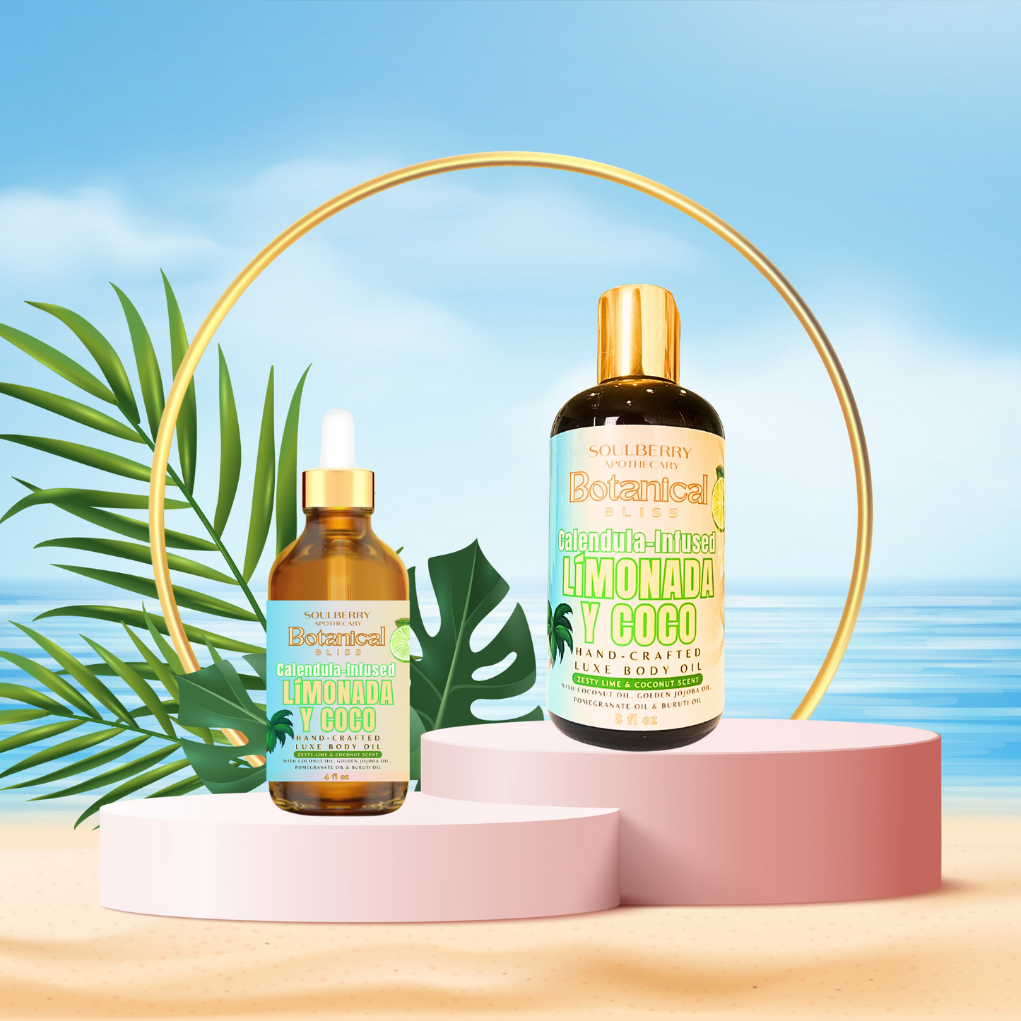 Botanical Bliss | CALENDULA-INFUSED | Luxe Body Oils | with Coconut, Golden Jojoba, Pomegranate & Buriti Oils
