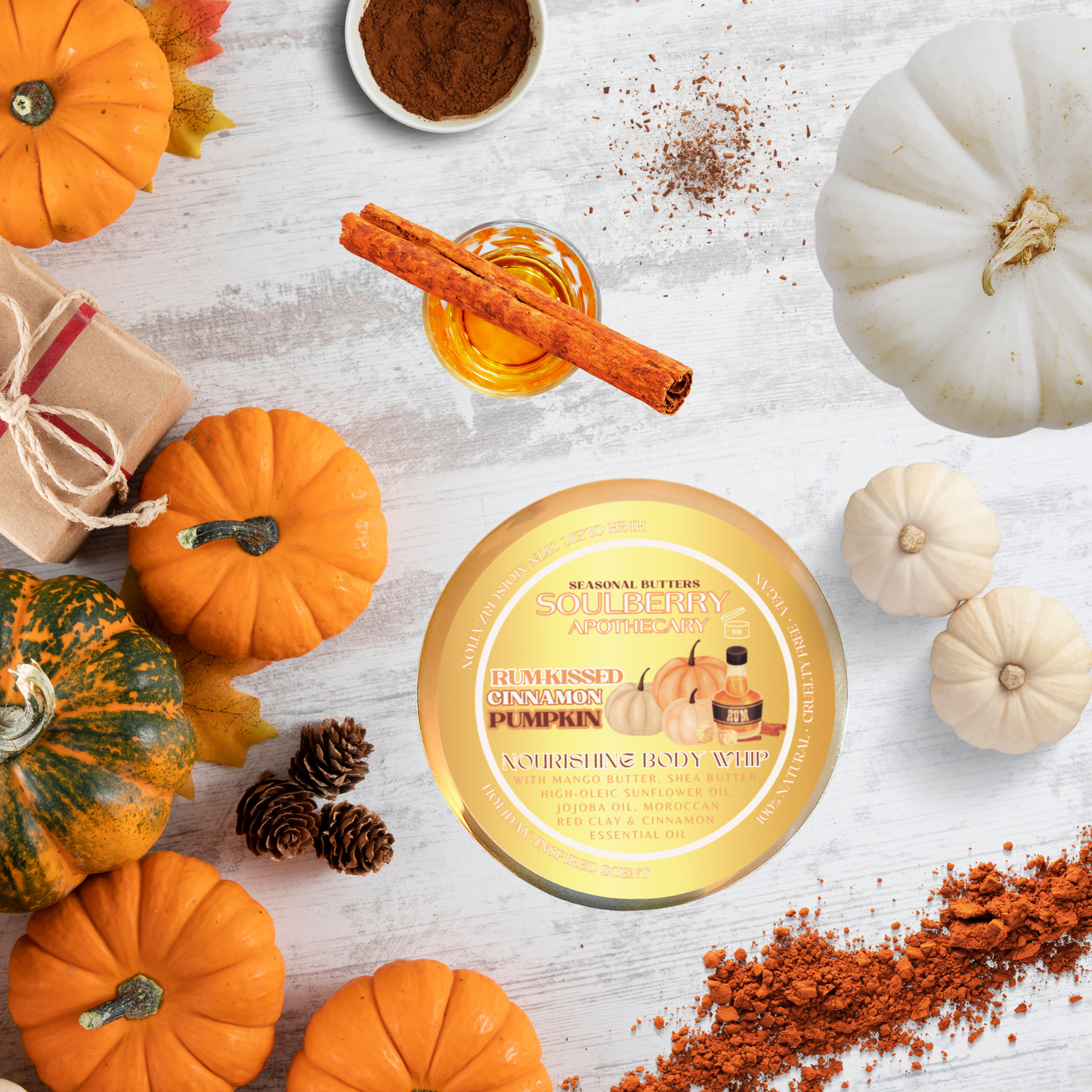 RUM-KISSED CINNAMON PUMPKIN Natural Body Butter