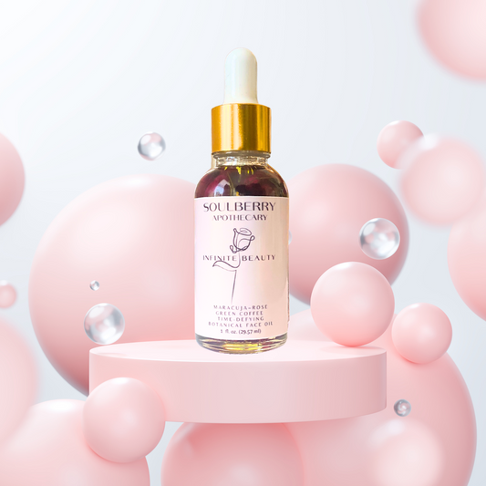 INFINITE BEAUTY | Botanical | REVITALIZING Face Oil | with Roses + Passion Fruit, Jojoba, Green Coffee & Fenugreek Oils