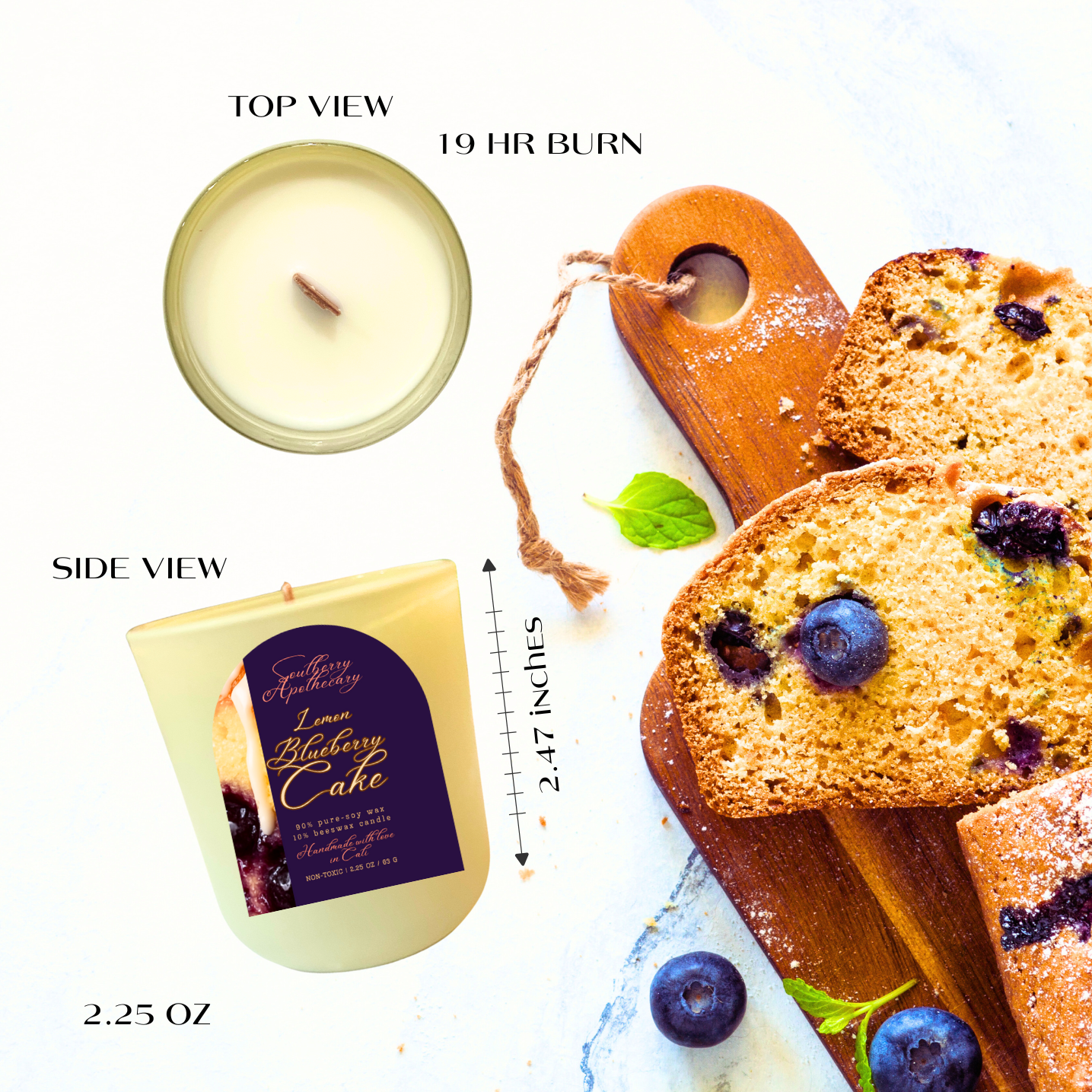 Fresh Baked MINI Candle Series | Non-Toxic LUXE Pure Beeswax & Soy Wax Travel Candle
