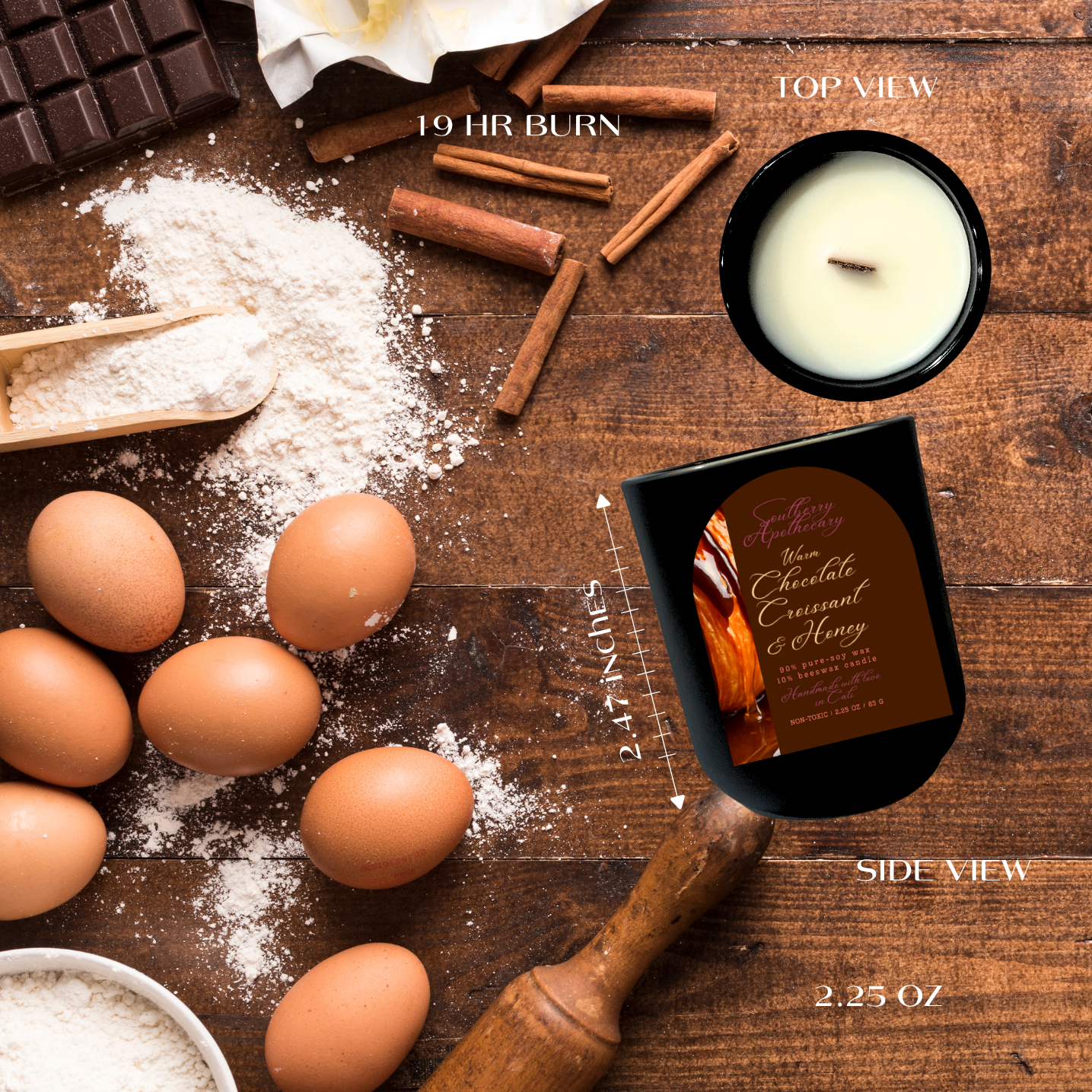 Fresh Baked MINI Candle Series | Non-Toxic LUXE Pure Beeswax & Soy Wax Travel Candle