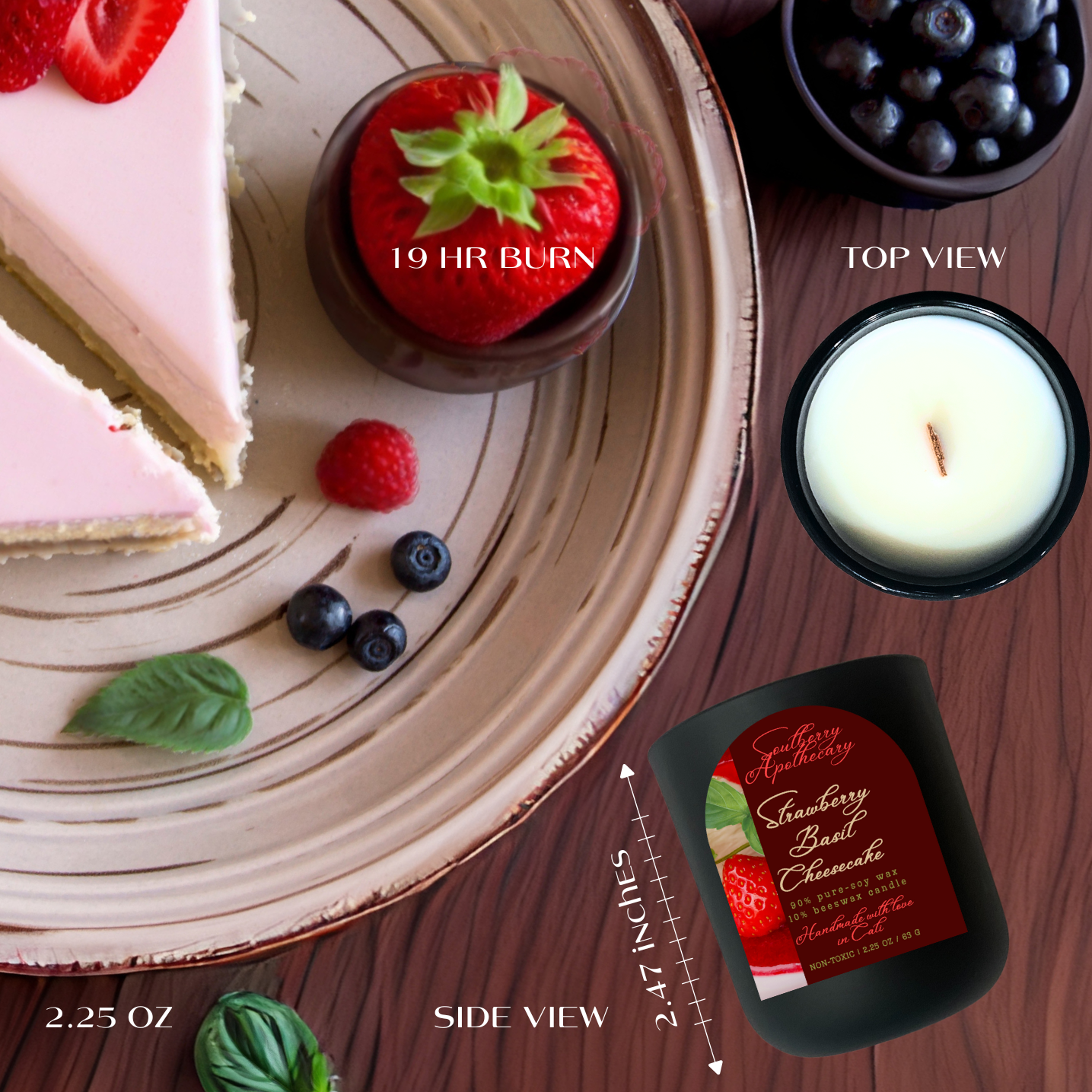 Fresh Baked MINI Candle Series | Non-Toxic LUXE Pure Beeswax & Soy Wax Travel Candle