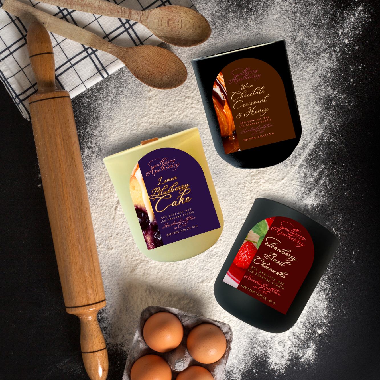 Fresh Baked MINI Candle Series | Non-Toxic LUXE Pure Beeswax & Soy Wax Travel Candle