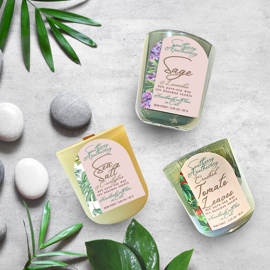 Echoes of Calm MINI Candle Series | Non-Toxic LUXE Pure Beeswax & Soy Wax Travel Candle