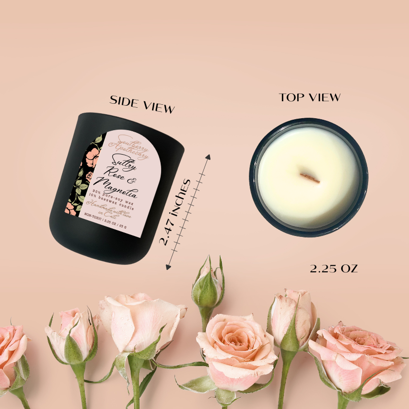 Bloom Where You Are MINI Candle | Non-Toxic LUXE Pure Beeswax & Soy Wax Travel Candle