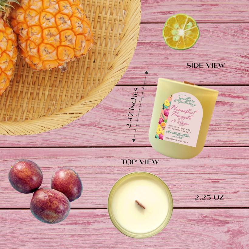 Sweet Harvest MINI Candle | Non-Toxic LUXE Pure Beeswax & Soy Wax Travel Candle