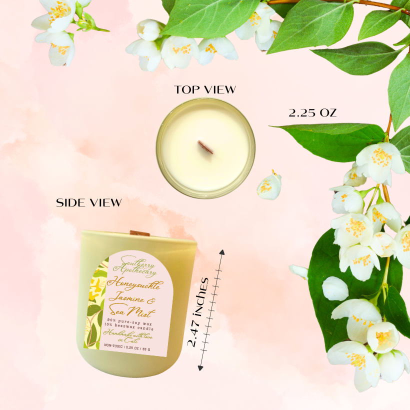 Bloom Where You Are MINI Candle | Non-Toxic LUXE Pure Beeswax & Soy Wax Travel Candle