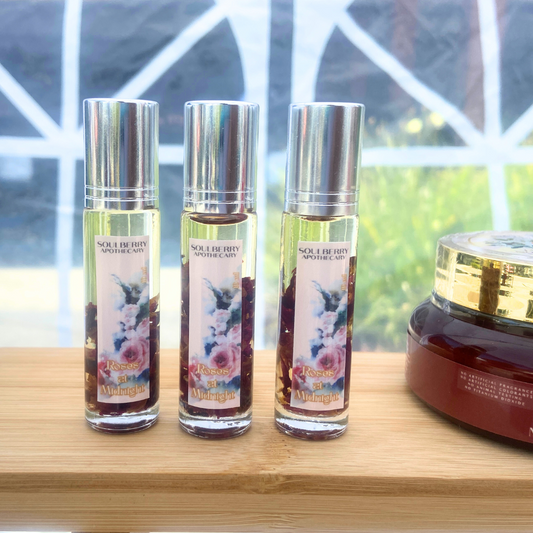 *NEW* Roses at Midnight | BOTANICAL Perfume Oil | with Coconut Oil, Jojoba Oil & *Clean* Fragrance