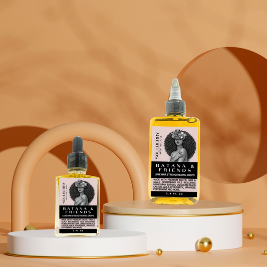 BATANA & FRIENDS | Luxe Hair STRENGTHENING Drops | w Avocado, Jamaican Black Castor, Hunduran Batana,  Amla,  Fenugreek, Rosemary & Mint Oils